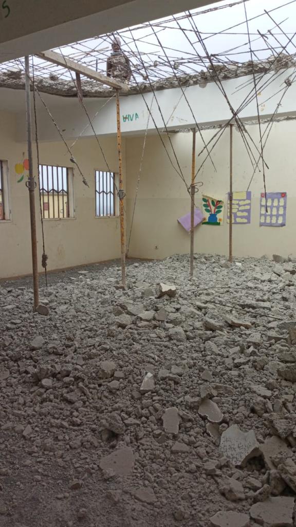 Sanierungsmaßnahme im Kindergarten "Jardim dos Flores“.